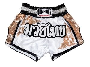 Lumpinee Muay Thai Shorts : LUM-043-White
