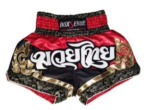 Boxsense Muay Thai Shorts : BXS-086-Red