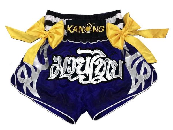 Kanong Muay Thai Kick Boxing Shorts : KNS-127-Blue