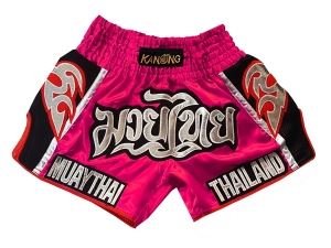 Kanong Retro Muay Thai Shorts : KNSRTO-207-Pink