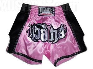 Lumpinee Retro Muay Thai Fight Shorts : LUMRTO-003-Pink