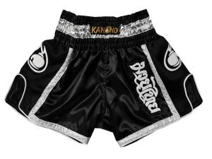 Kanong Kids Retro Muay Thai Shorts : KNSRTO-208-Black