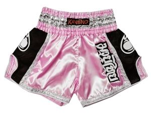 Kanong Retro Kids Muay Thai Shorts : KNSRTO-208-Pink