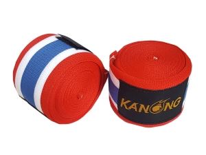 KANONG Muay Thai Handwraps : Red/White/Blue