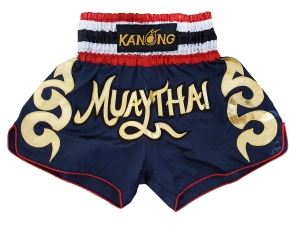 Kanong Muay Thai Kick Boxing Shorts : KNS-120-Navy