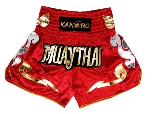 Kanong Muay Thai Kick Boxing Shorts : KNS-126-Red