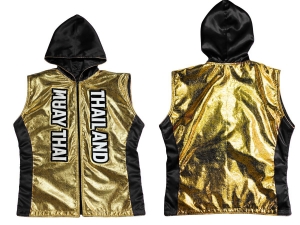 Kanong Custom Boxing Hoodies / Walk in Hoodies : Gold/Black Kanong Custom Boxing Hoodies / Walk in Hoodies : Gold/Black