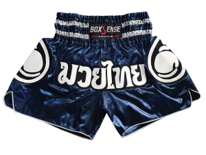 Boxsense Muay Thai Shorts : BXS-101-Navy