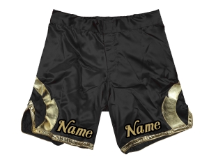 Personalise MMA shorts add name or logo : Black