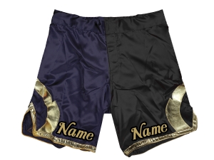 Personalise MMA shorts add name or logo : Navy-Black