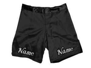 Custom MMA shorts with name or logo : Black