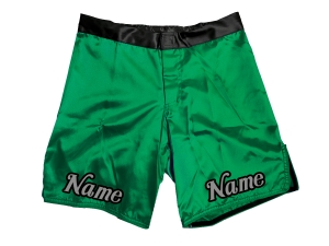 Custom design MMA shorts add name or logo : Green