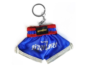 Kanong Muay Thai Shorts Keyring : Blue