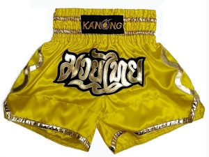 Kanong Women Muay Thai Kick Boxing Shorts : KNS-121-Yellow