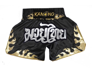 Kanong Muay Thai Shorts : KNS-145-Black