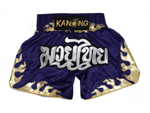 Kanong Muay Thai Shorts : KNS-145-Navy