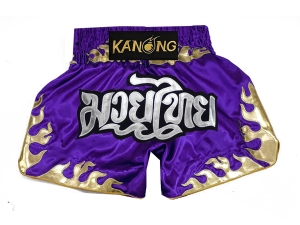 Kanong Muay Thai Shorts : KNS-145-Purple