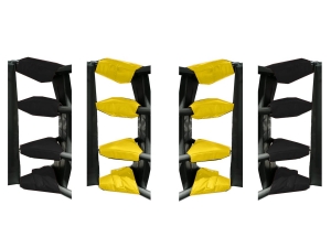 Muay Thai Boxing Ring Turnbuckle Covers (set of 16) : Yellow/Black