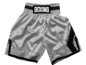 Custom Boxing Shorts : KNBSH-036-Silver