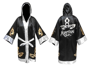 Kanong Custom Boxing Fight Robe : KNFIR-143-Black