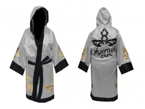 Kanong Custom Boxing Fight Robe : KNFIR-143-Silver