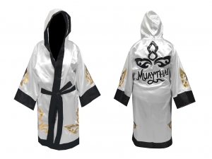 Kanong Custom Boxing Fight Robe : KNFIR-143-White