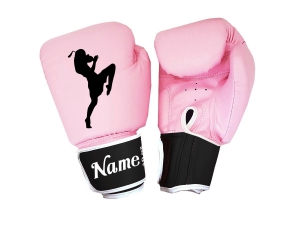 Custom Pink Boxing Gloves : KNGCUST-090