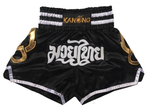 Kanong Muay Thai Shorts : KNS-143-Black