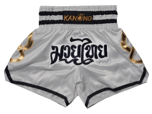 Kanong Muay Thai Shorts : KNS-143-Silver