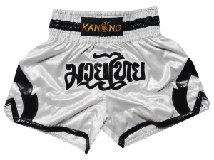 Kanong Muay Thai Shorts : KNS-144-White