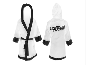 Kanong Custom Boxing Fight Robe : White