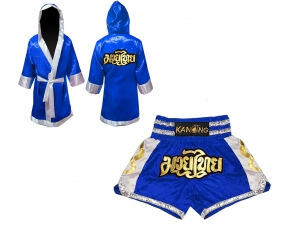 Customize Muay Thai Gown and Muay Thai Short Set : Blue