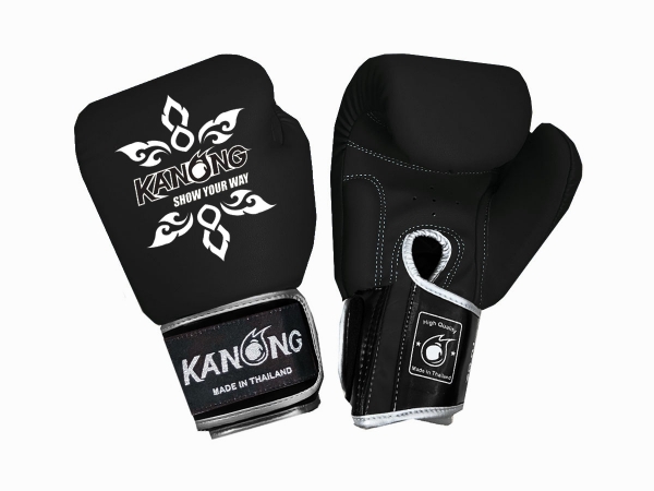 Kanong Pink Boxing Gloves : "Thai Power" Black-SV