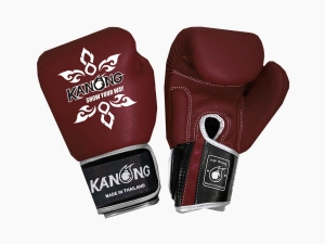 Kanong Pink Boxing Gloves : "Thai Power" Maroon