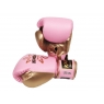 Kanong Pink Boxing Gloves : "Thai Power" Pink/Gold