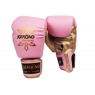 Kanong Pink Boxing Gloves : "Thai Power" Pink/Gold