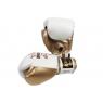 Kanong Muay Thai Boxing Gloves : "Thai Power" White/Gold