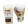 Kanong Muay Thai Boxing Gloves : "Thai Power" White/Gold