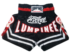 Lumpinee Kids Muay Thai Fight Shorts : LUM-036-Black-K
