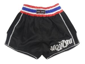 Boxsense Kids Retro Muay Thai Shorts : BXSRTO-001-Black