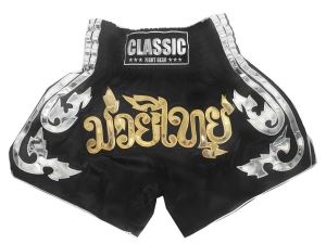 Classic Women Muay Thai Kick Boxing Shorts : CLS-015-Black