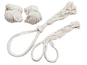 Mongkol and Prajead Set with Boxing Ropes for Kids : White Muay Boran