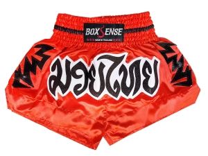 Boxsense Muay Thai Shorts : BXS-090-Red