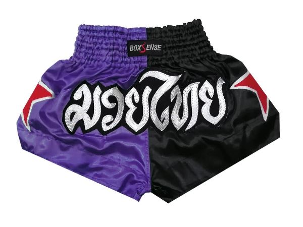 Boxsense Kids Muay Thai Fight Shorts : BXSKID-005-Purple