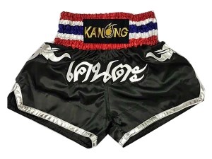 Customize Black Muay Thai Boxing Shorts : KNSCUST-1010