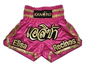 Custom Pink Muay Thai Boxing Shorts : KNSCUST-1080