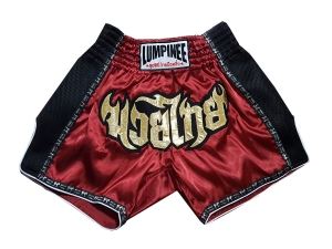 Lumpinee Retro Muay Thai Shorts : LUMRTO-003-Maroon