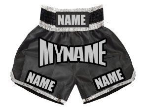 Custom Black Boxing Trunks : KNBSH-007