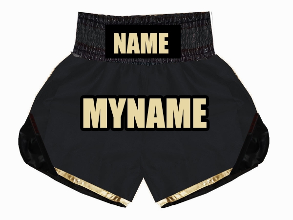 Custom Boxing Shorts : KNBSH-022-Black