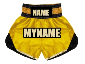 Custom Boxing Shorts : KNBSH-022-Gold